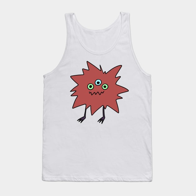 Cute Fuzzball Triclops Monster Tank Top by saradaboru